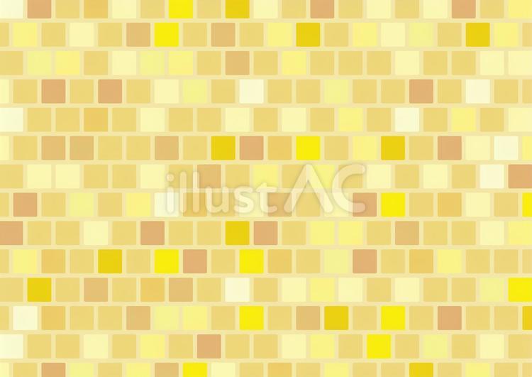 モザイクタイル風の柄（イエロー） モザイクタイル,タイル,柄のイラスト素材