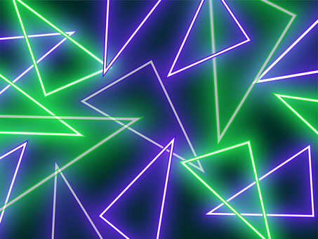 ネオンの三角メンフィス背景 青 緑 背景,ネオン,メンフィス,幾何学,図形,ライン,青,緑,三角形,カラフルのイラスト素材