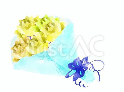 黄色いバラの花束
