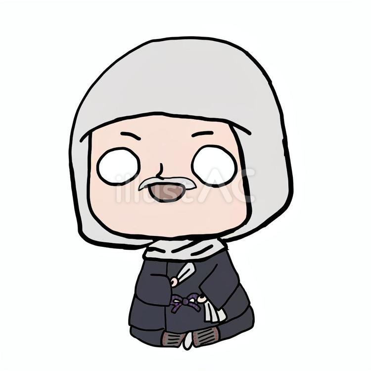 ゆるい斎藤道三さん 斎藤道三,昔,戦国のイラスト素材