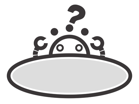 ロボットのフレーム(はてなマーク)03 ロボット,はてなマーク,フレーム,おもちゃ,メカ,機械のイラスト素材