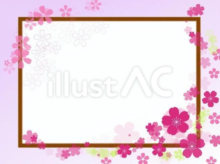 桜フレーム２ さくら,桜,フレームのイラスト素材
