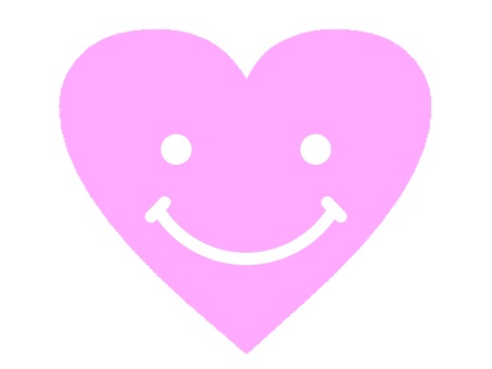 Illustration, heart, face, a smile, 