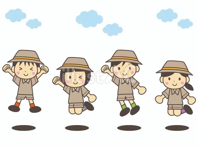 探検隊の子供たちイラスト - No: 27033282｜無料イラスト・フリー素材なら「イラストAC」