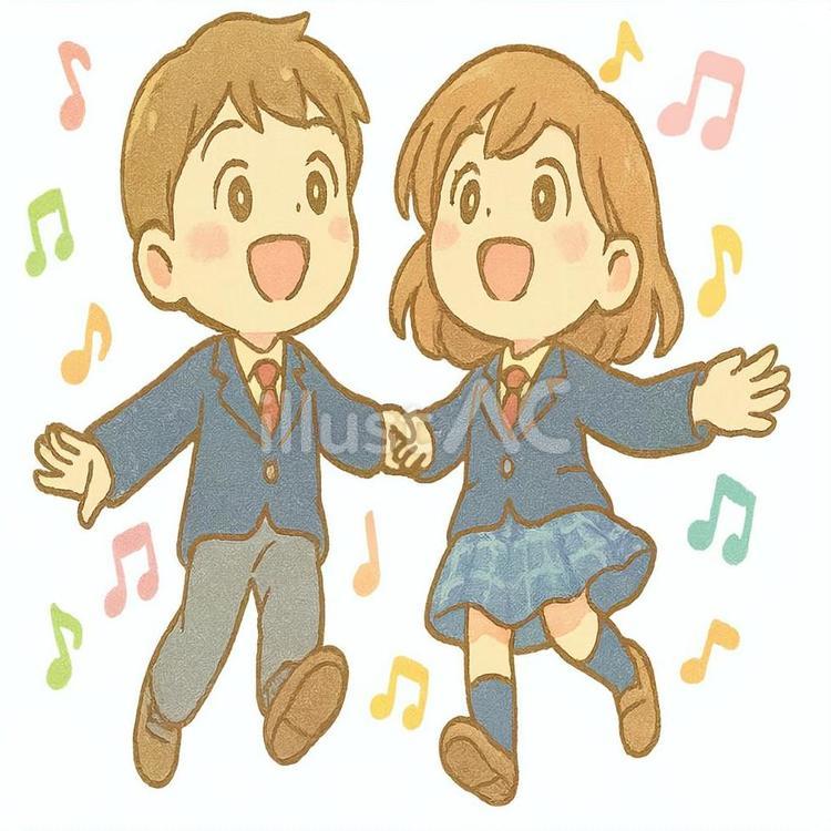 フォークダンス　ローアングル編 運動会,フォークダンス,学校のイラスト素材
