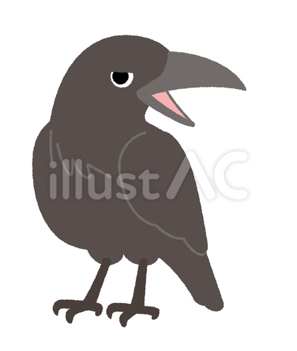 かわいいカラスのイラスト_13