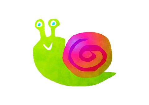 Illustration, snails, watercolor, colorful, 