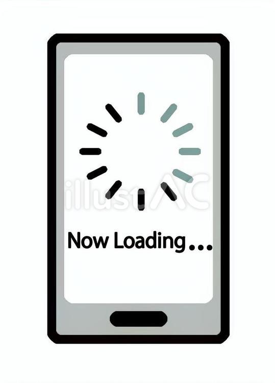 Loading（サークル）イラスト 携帯,スマホ,ネットのイラスト素材
