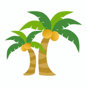 ヤシの木 ヤシの木,ヤシ,南国,ハワイ,植物,手描き,ベクター,シンプルのイラスト素材