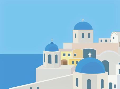ギリシャ　海外旅行 ギリシャ,海外,旅行,ヨーロッパ,風景,エーゲ海,イラストのイラスト素材