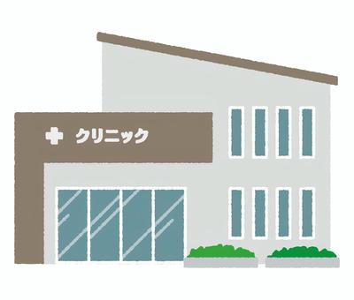 小さなクリニック 病院,建物イラスト,クリニック,医療施設,建造物,医療機関,施設,暮らし,建築,診療所のイラスト素材
