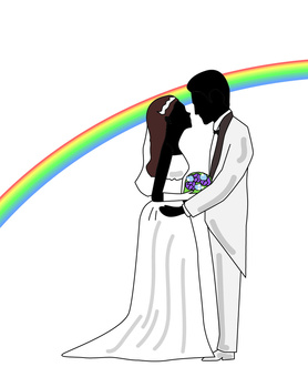 Illustration, bride and groom, marry, bride, 