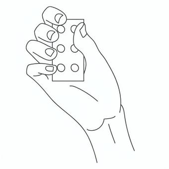 ブロックを持つ 手,指,ブロック,持つ,つまむ,片手,手元,おもちゃ,四角形,動作のイラスト素材