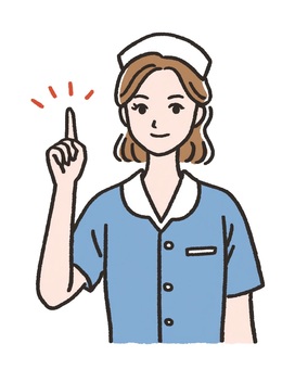 説明する女性ナース