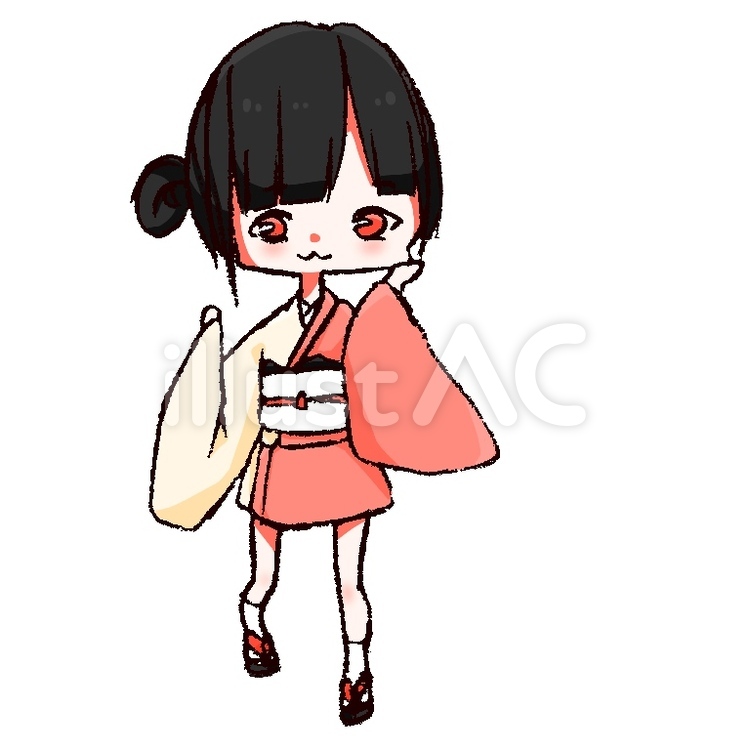 ミニ浴衣 ミニ浴衣,浴衣,女の子のイラスト素材