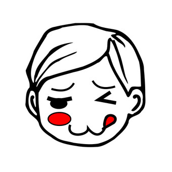 イラッとする顔7 イラッとする顔7 表情,人物,喜怒哀楽のイラスト素材