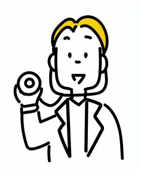 聴診器を持つ医師のイラスト 聴診器を持つ医師のイラスト 医師,ドクター,医療関係者のイラスト素材