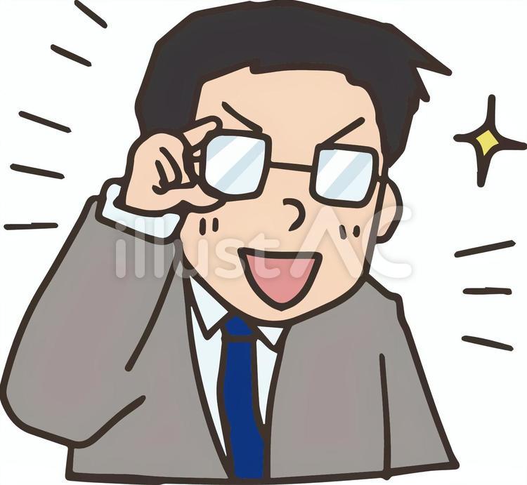 突然饒舌になるオタク。マニア心をくすぐる オタク,男子,饒舌のイラスト素材