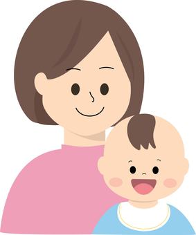 Illustration, mother, baby, a smile, 