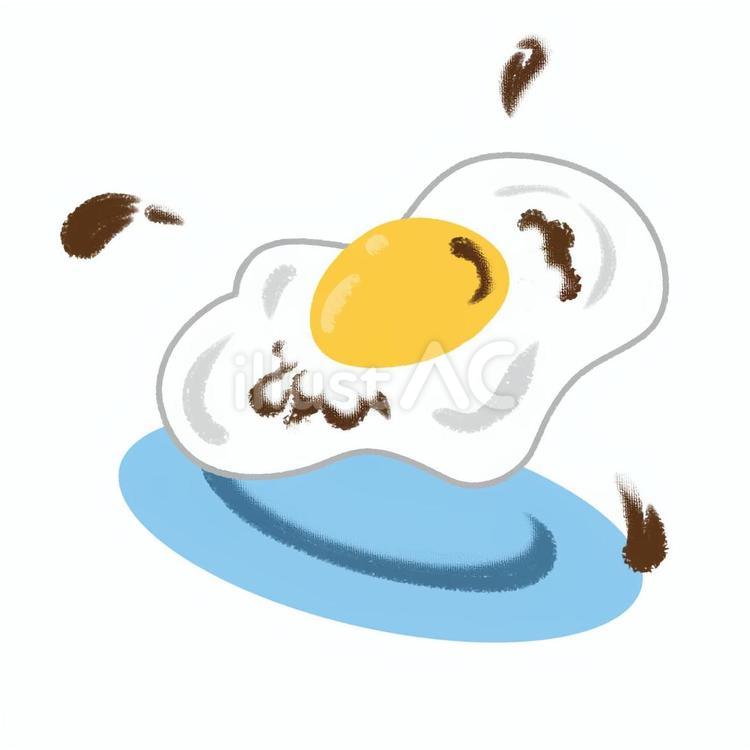目玉焼き・ソース 目玉焼き,黄身,白身のイラスト素材