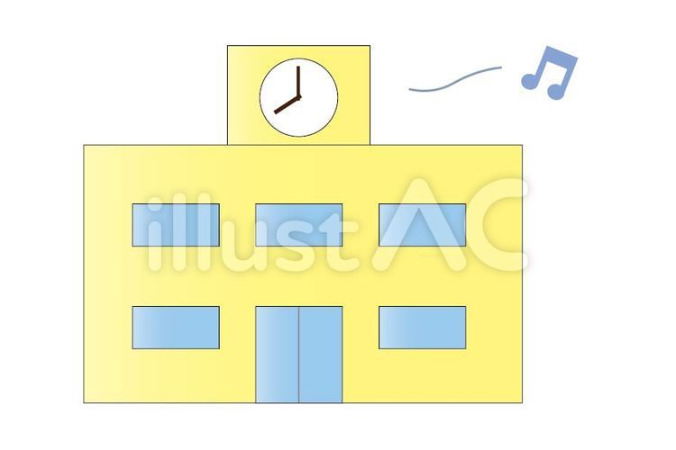 学校 学校,校舎,建物のイラスト素材