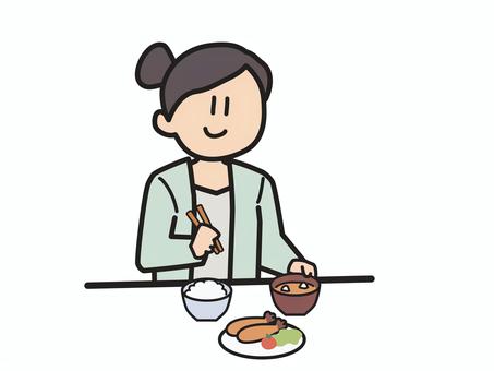 ランチを楽しむ会社員 ランチ,食事,会社員,社会人,昼食,ビジネスマン,女性,休憩,ごはん,食堂のイラスト素材