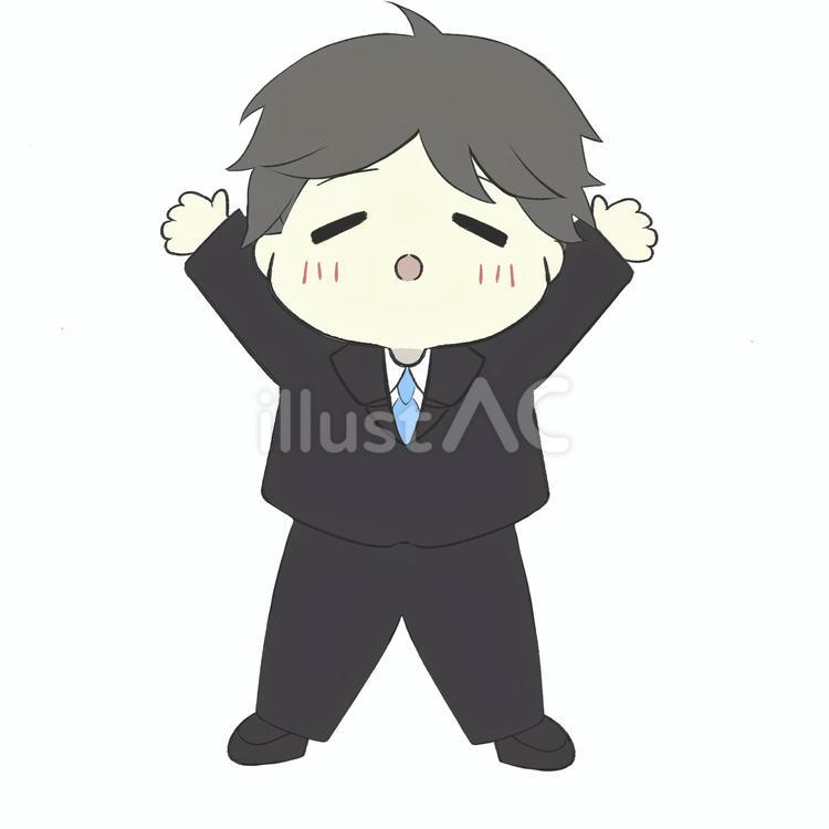 ｢やる気に満ち溢れている社会人（男性）｣ 社会人,仕事,ビジネスウーマンのイラスト素材
