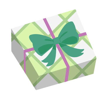 おしゃれな柄の箱のプレゼント プレゼント,クリスマスプレゼント,リボン,ドット,アイコン,12月,冬,誕生日,お祝い,箱のイラスト素材