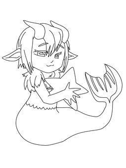 山羊座をモチーフにした女の子 星座,山羊座,女の子,モチーフ,塗り絵のイラスト素材