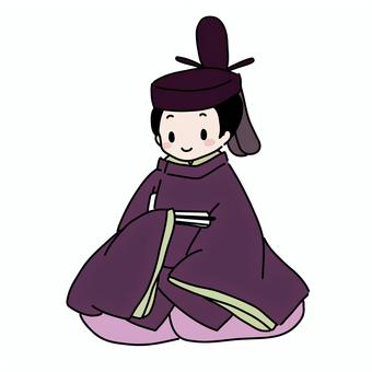 直衣で座る男性 直衣,正装,平安時代,光源氏,源氏物語,紀貫之,在原業平,藤原道長,菅原道真,貴族のイラスト素材