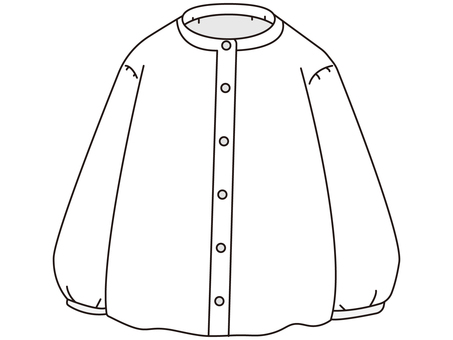 Illustration, blouse, shirt, without collar, 