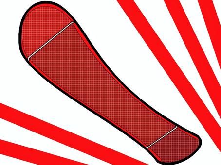 赤色モチーフのスノーボード スノーボード,冬,スポーツ,用品,モチーフ,カラー,雪山,スキー場,滑る,道具のイラスト素材