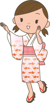 Summer festival, summer festival, yukata, evening cool, JPG, PNG and AI