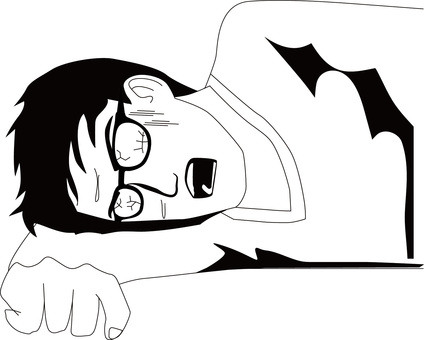 倒れる男性　 倒れる,男性,ひん死,危篤,事故,病気,緊急,苦しい,眼鏡,人物のイラスト素材