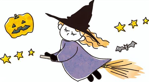 ハロウィン2 ハロウィン2 魔女,ウィッチ,10月のイラスト素材
