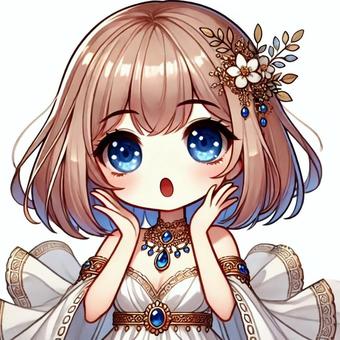 小女神插畫, 赤壁甜心, 女神, 白, JPG 和 PNG