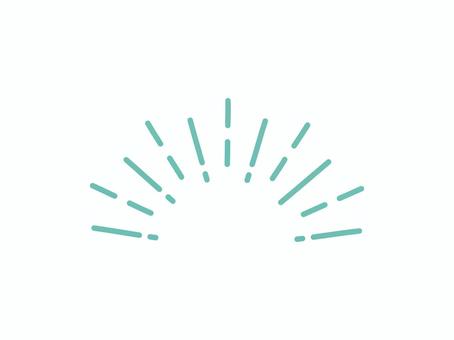 青緑サンバースト光線半円 サンバースト,光,放射,半円,光線,青緑,ミント,ターコイズ,輝き,デザインのイラスト素材