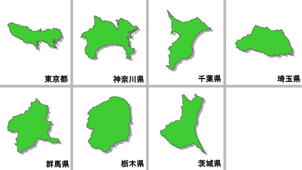 Illustration, kanto, estado, mapa, 