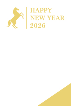 馬のシルエットの年賀状03 年賀状,馬,午年,干支,午,シルエット,うま,ウマ,年賀状素材,お正月のイラスト素材