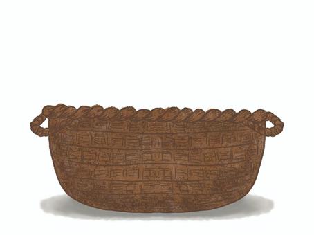 バスケットフレーム2 バスケット,籠,カゴ,フレーム,枠,手書き,飾り枠,装飾,かわいいのイラスト素材