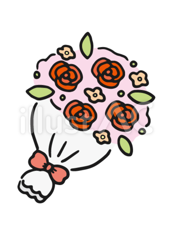薔薇の花束 花束,花,母の日のイラスト素材