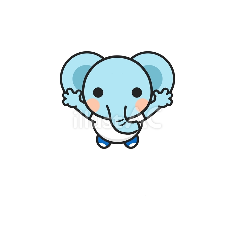 抱っこしてポーズでハグ待ちするゾウ ハグ,抱っこ,おねだりのイラスト素材