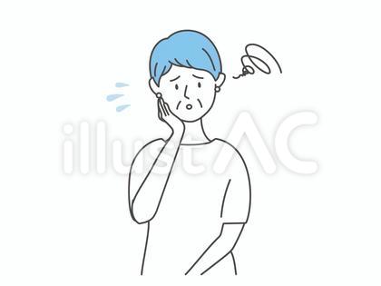 困り顔・不安・心配している中高年女性