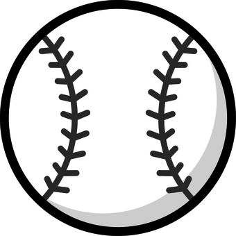 白の野球ボールです。 丸,スポーツ,野球,ボール,シンプル,硬式,軟式,ソフト,規格,サイズのイラスト素材