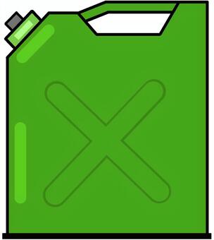 ジェリカン ジェリカン,タンク,ポリタンク,容器,プラスチック,カーキ色,蛍光色,デフォルメ,背景透過のイラスト素材