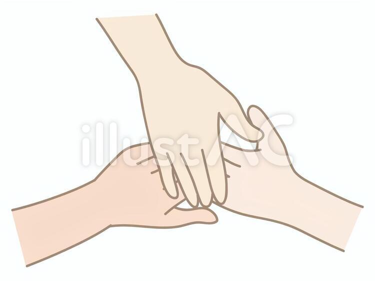 手を合わすf 協力,手,手を合わすのイラスト素材