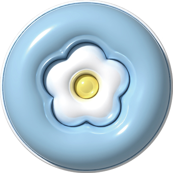 ぷっくりお花① ぷっくりお花① ぷっくり,ぷくぷく,アイコン,お花,フラワー,花,立体,3dのイラスト素材
