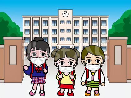感染対策14 通学女子小学生JS3人娘