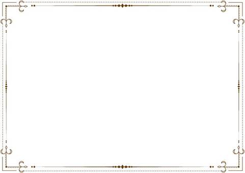 アンティークフレーム43・ブラウン フレーム,枠,飾り枠,おしゃれフレーム,アンティークフレーム,クラシックフレーム,茶色枠,ブラウンフレーム,背景,壁紙のイラスト素材