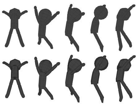 棒人間　ペパクラ風　両手足広げてジャンプ ジャンプ,達成感,解放感,成功,喜ぶ,ラッキー,幸福,ヤッター,両手上げ,ハッピーのイラスト素材